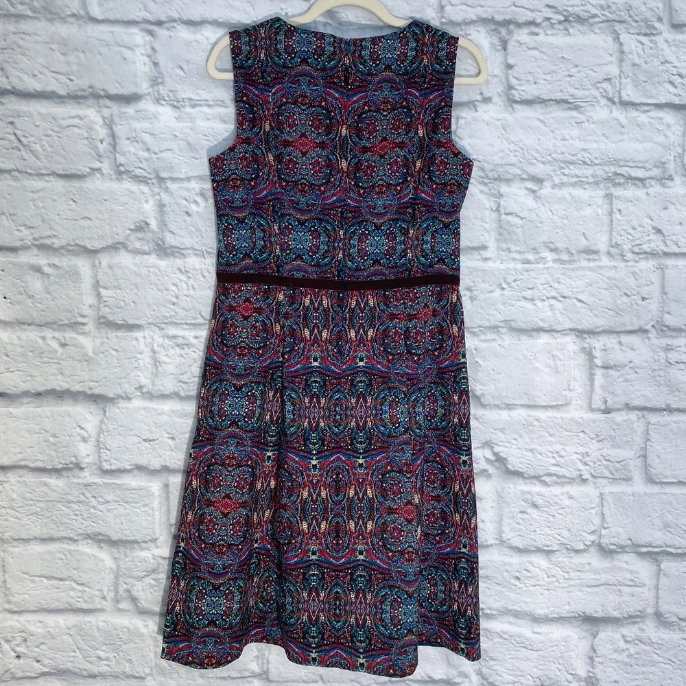 Nanette Lepore Exotic Print Split Neck Dress - Picture 5 of 5